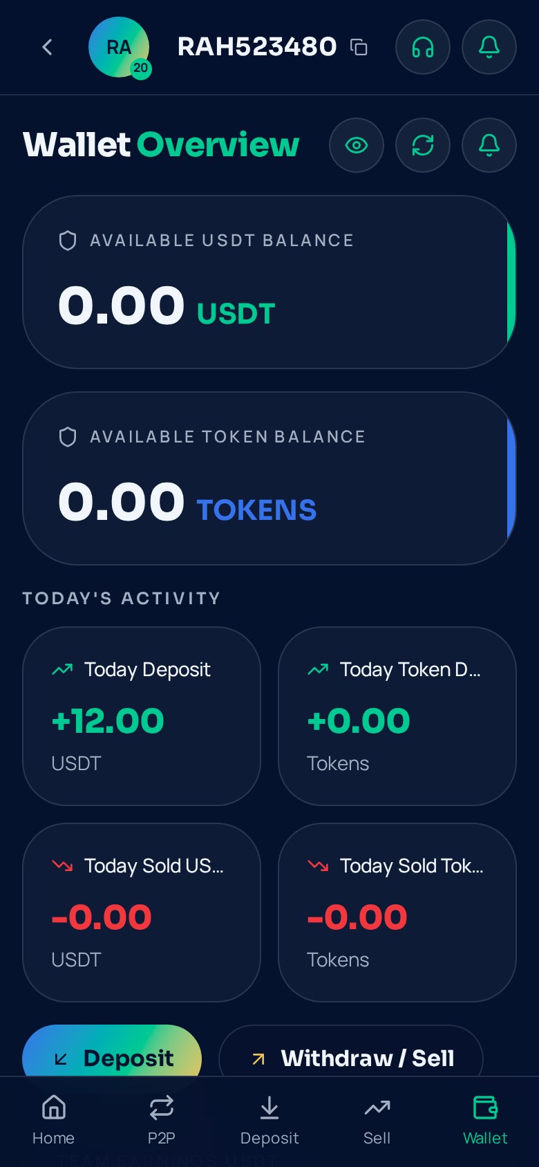 CoinDCXPay wallet dashboard with USDT and token balances
